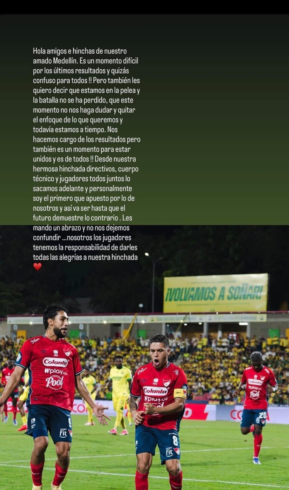 Juanfer Quintero se pronunció tras la debacle de Independiente Medellín ...