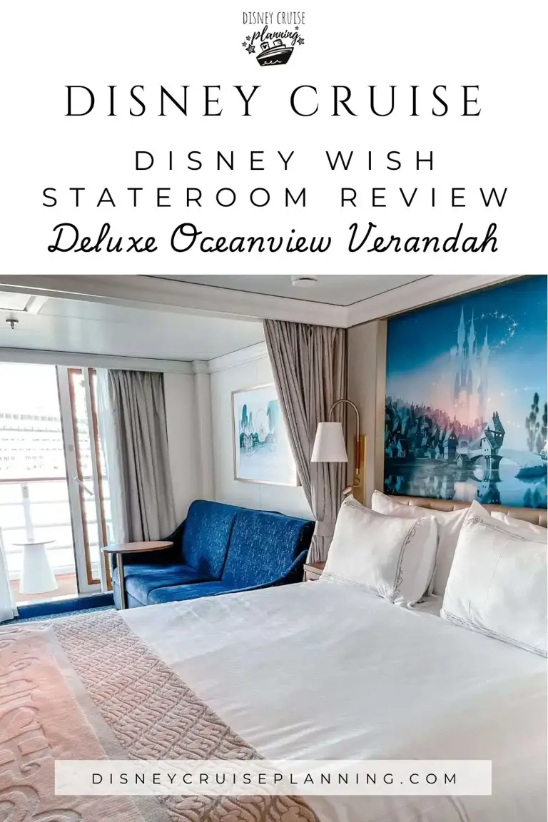 Disney Wish stateroom deluxe oceanview with verandah room 6162 review