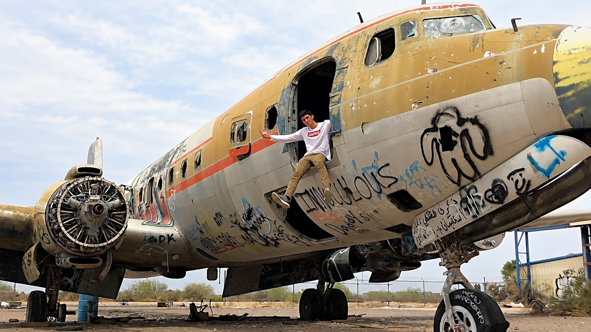 Inside an abandoned aircraft graveyard