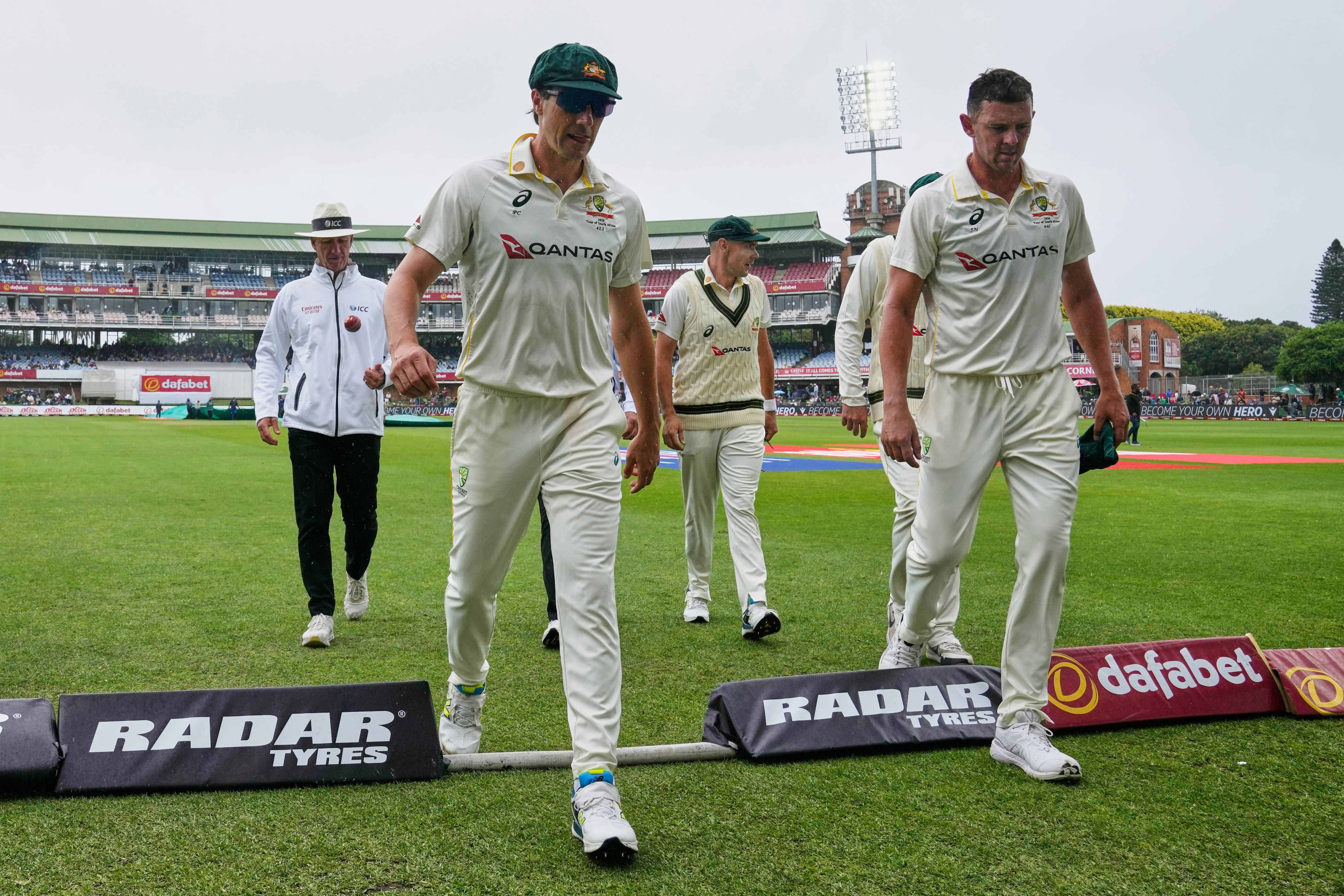 South Africa 20-2 against Australia at stumps as rain spoils day 1 of ...