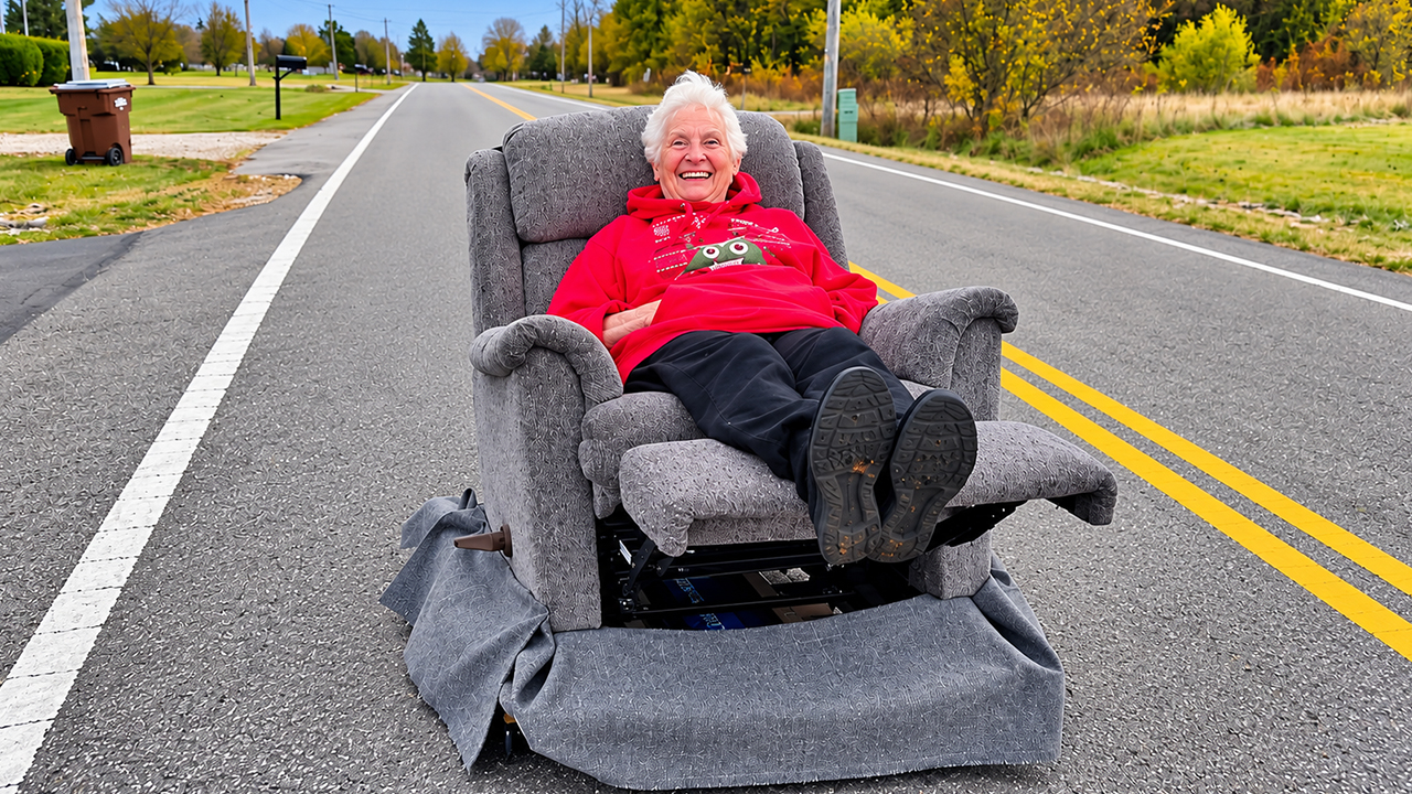 Granny's motorized recliner takes laziness to new heights