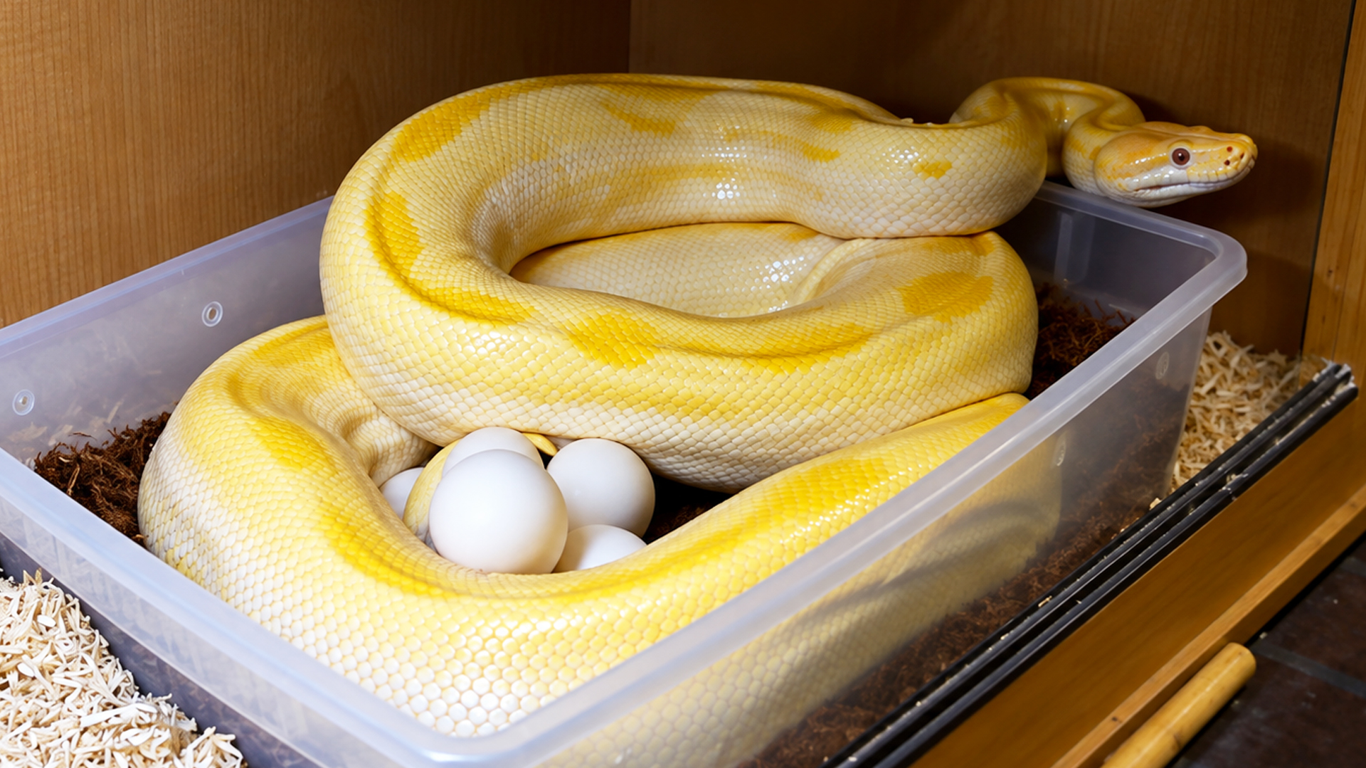 Burmese python clutch gives a breeder 19 fertile eggs