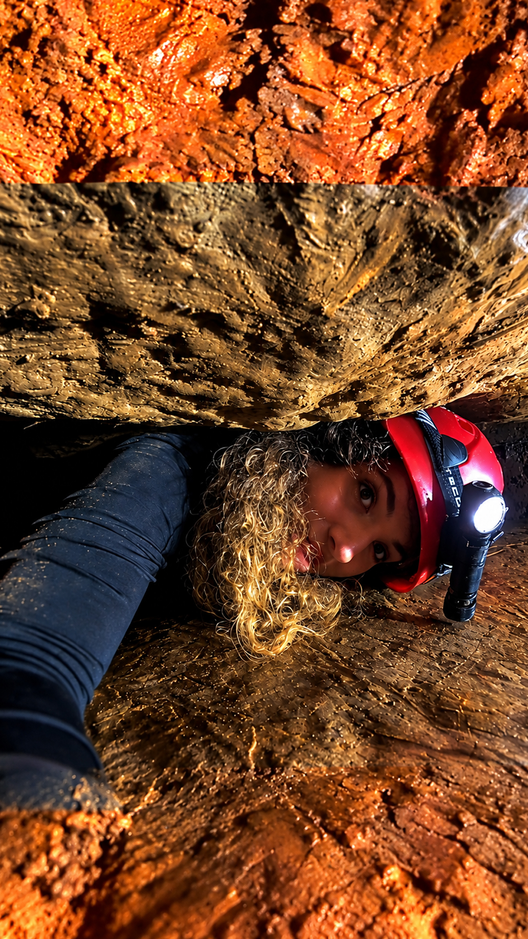I almost got stuck in this cave