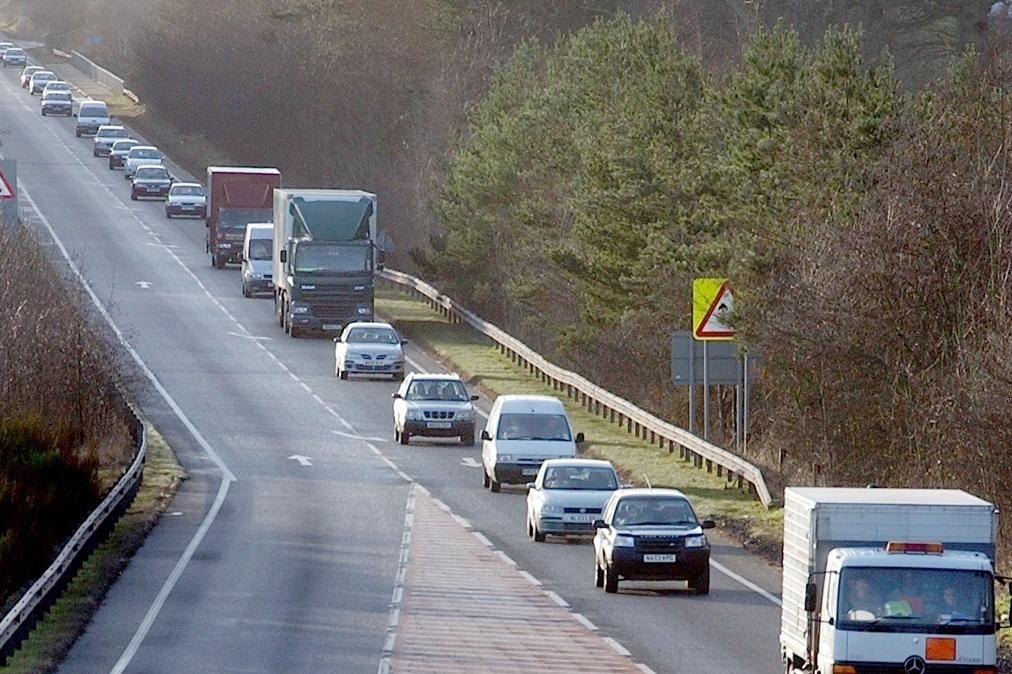 Three people taken to hospital after crash on the A1 in Northumberland