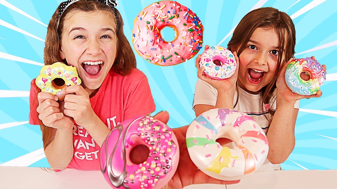 Who can make the best donut slime challenge!