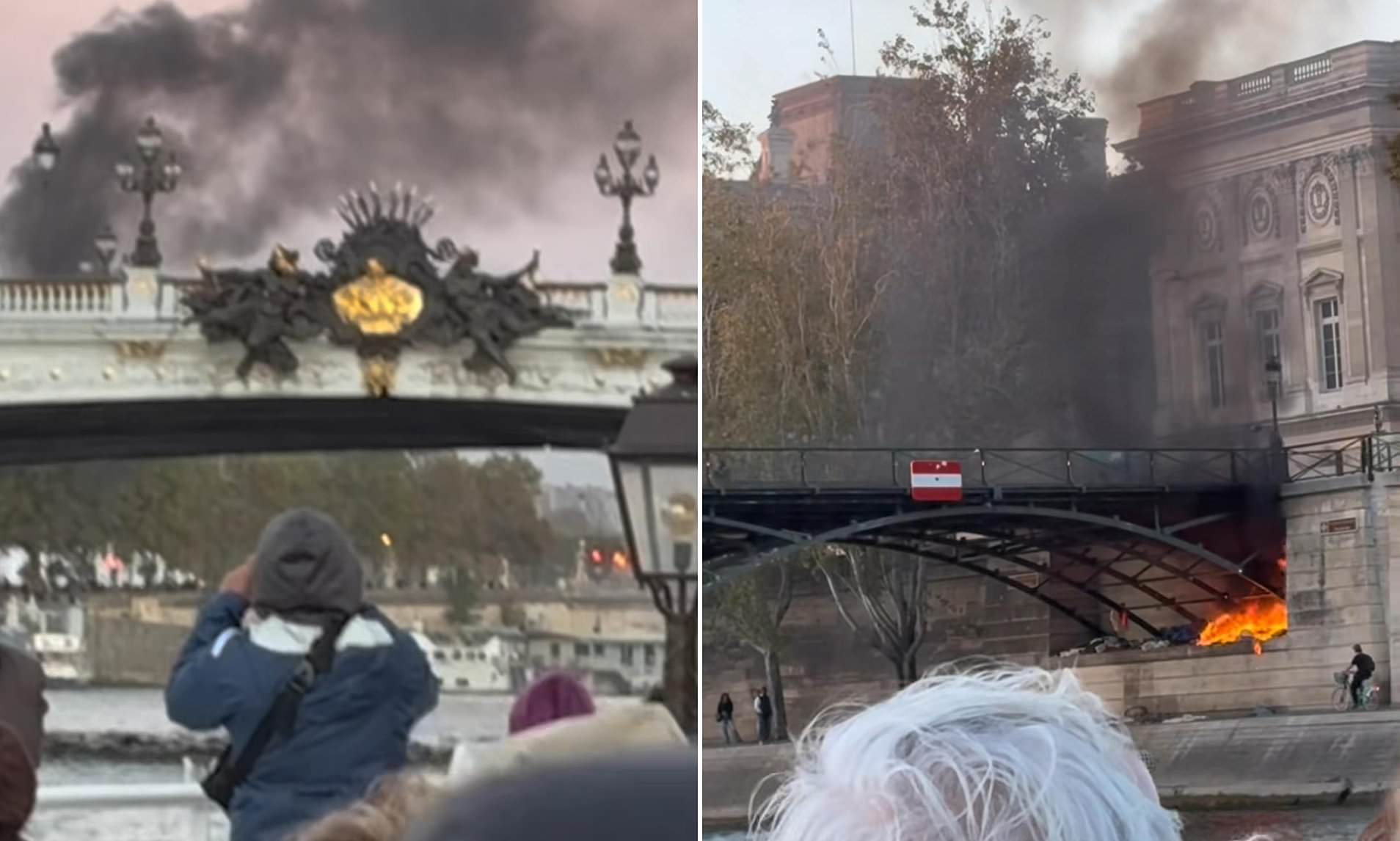 Moment tour guide leads group of holidaymakers on river boat through ...
