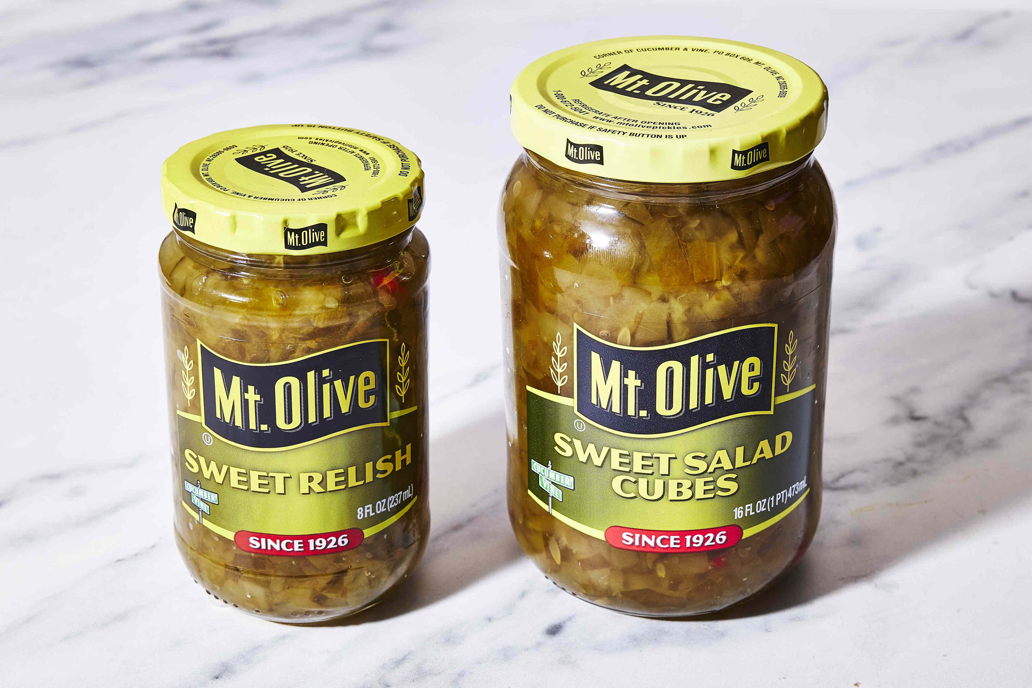 Are sweet relish and salad cubes the same thing? Not quite