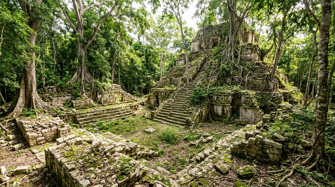 An expedition outside Dzibanche documents a hidden U-shaped Maya temple ...