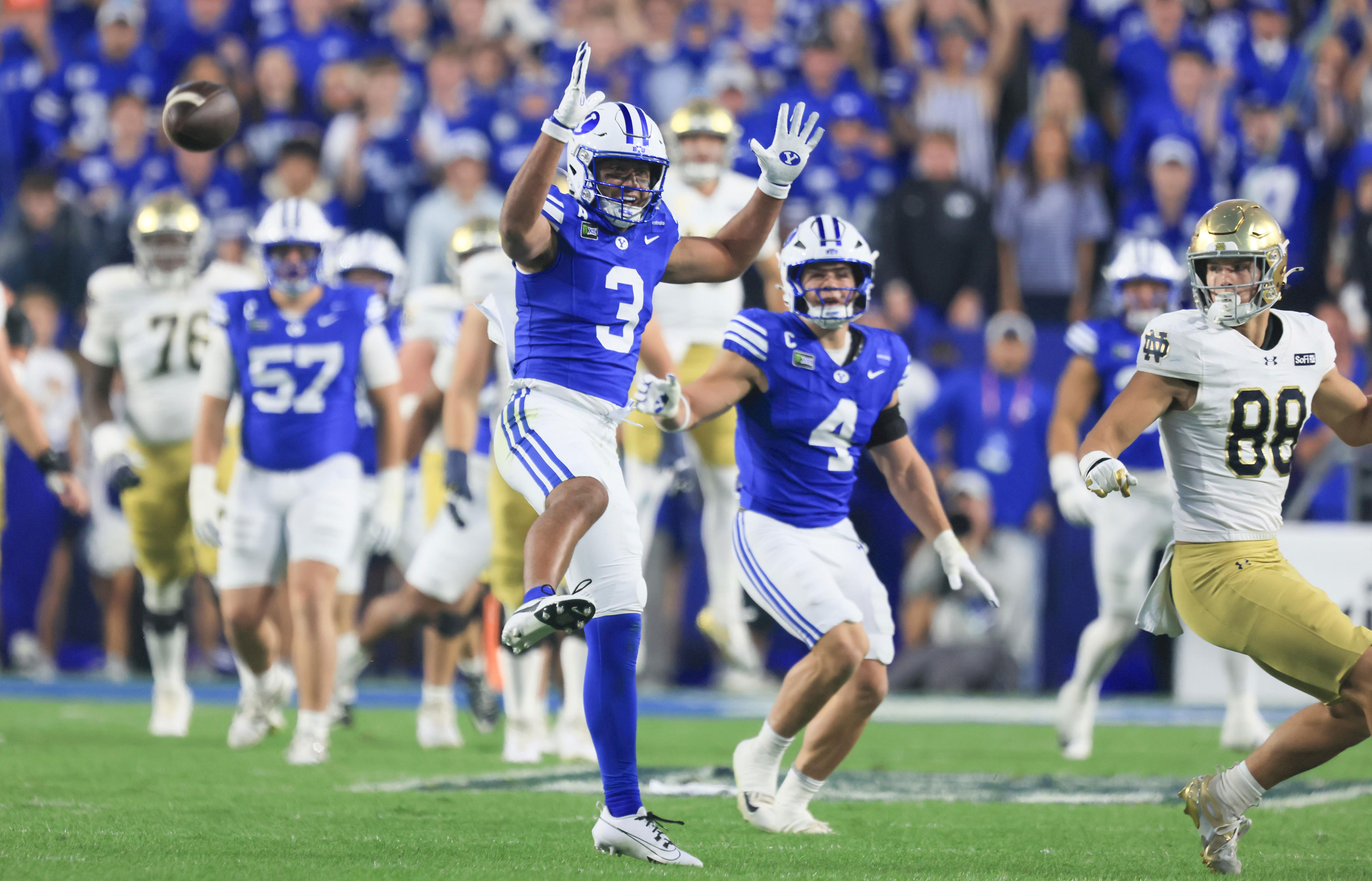 BYU moves into top 2 of AP poll after Notre Dame win