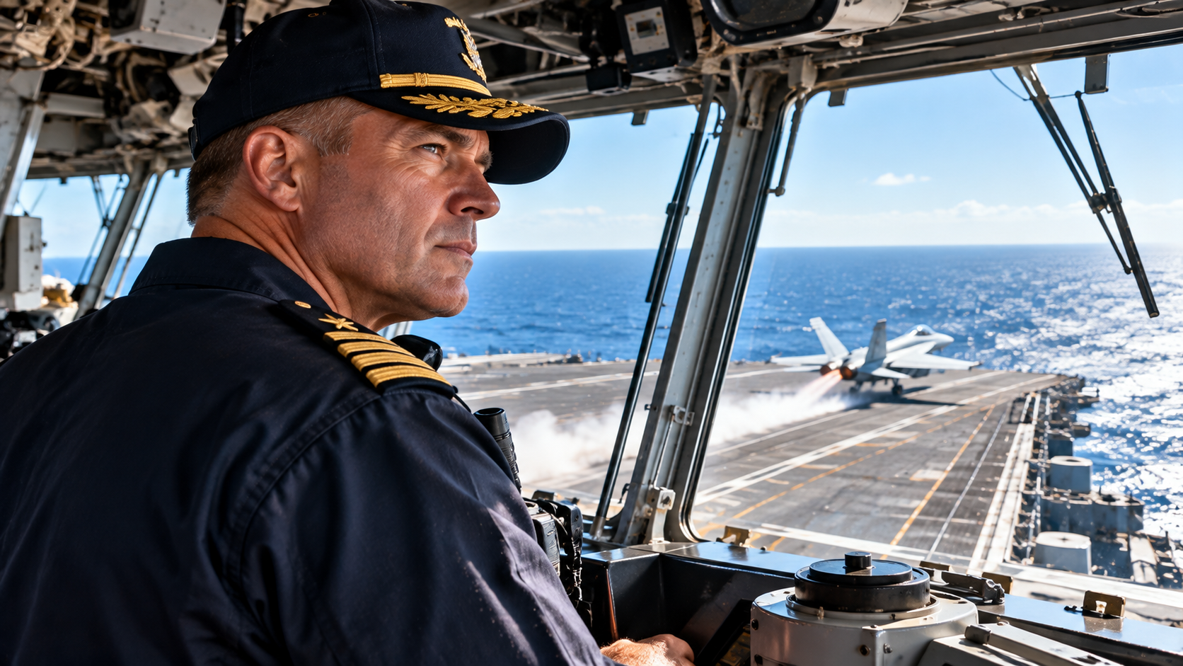 Carrier captain command - one man over 5,000 sailors and a floating airbase