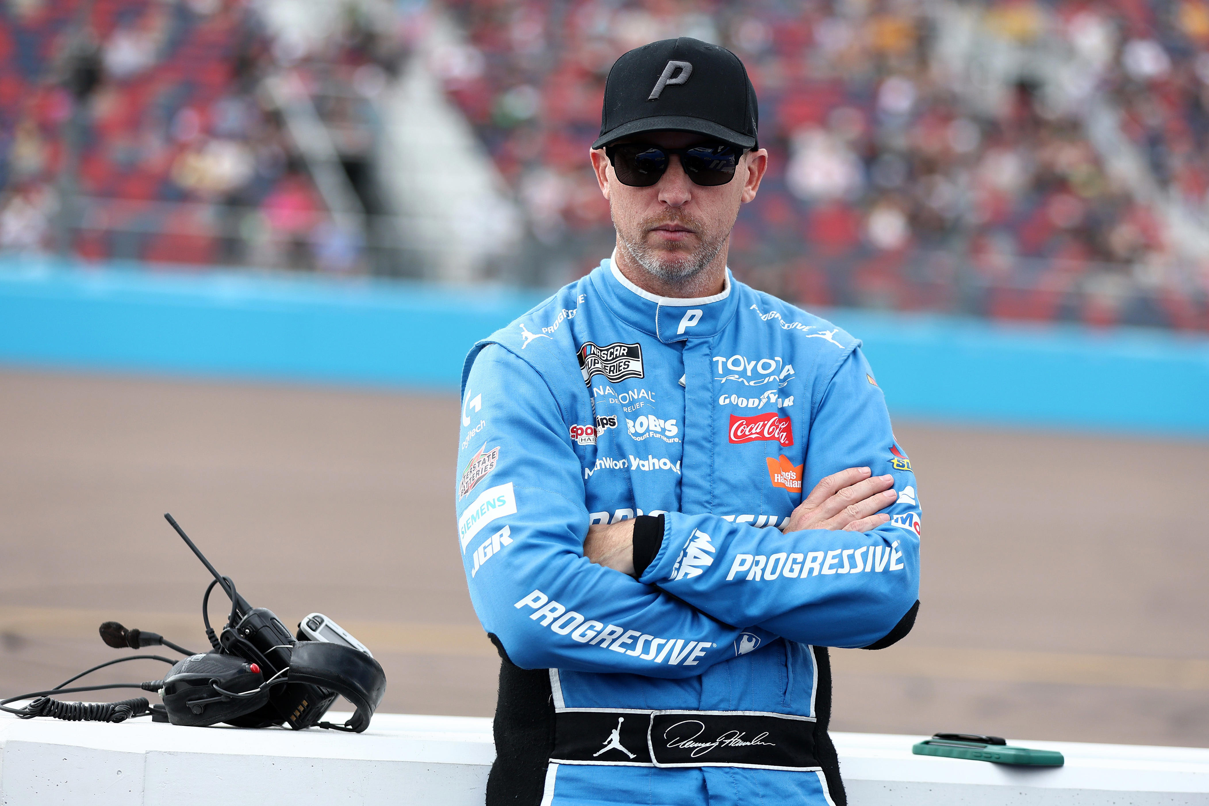 Denny Hamlin criticizes NASCAR on Austin Hill double-yellow line rule ...