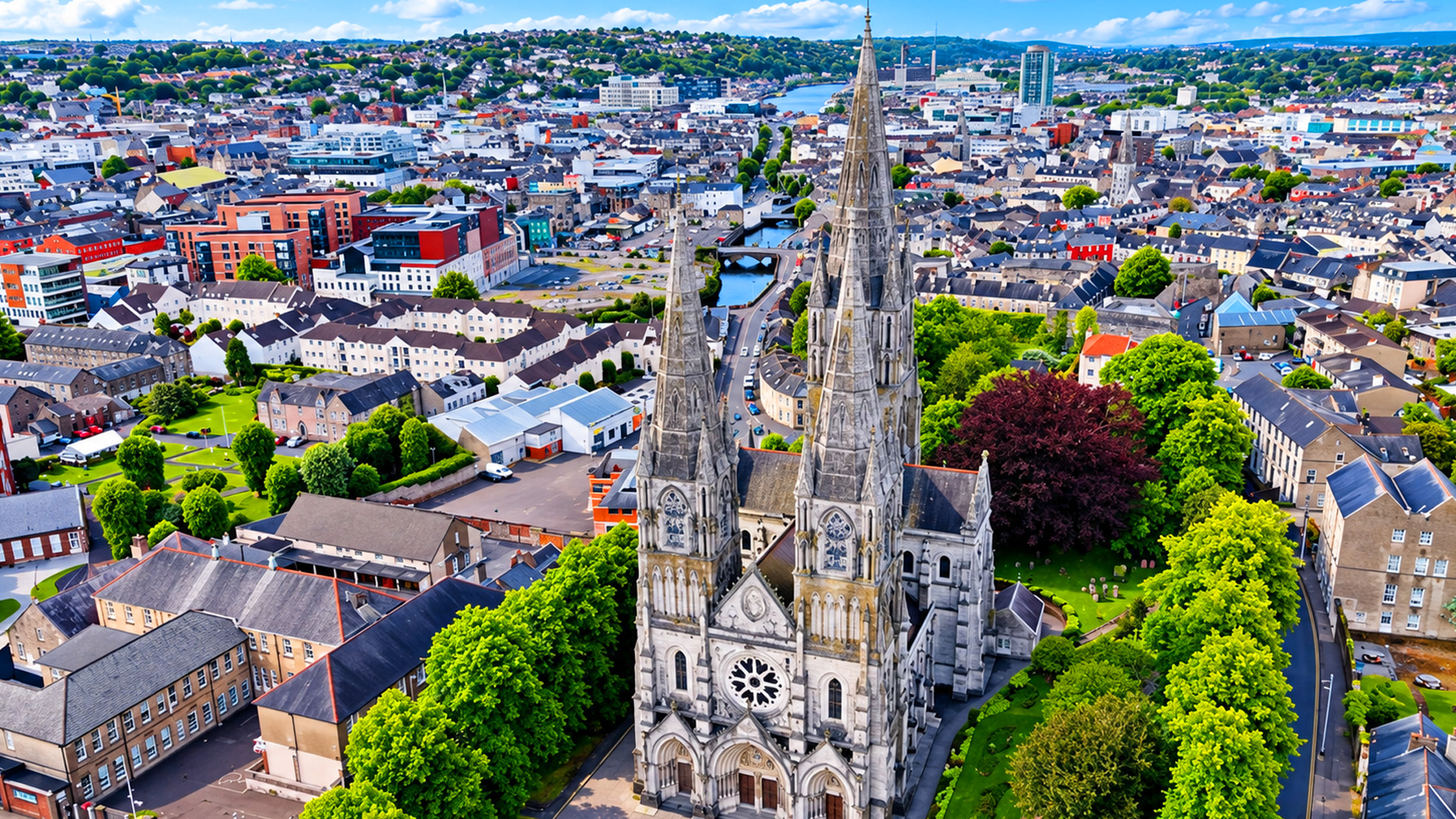 Cork City's cathedral has three remarkable Gothic spires