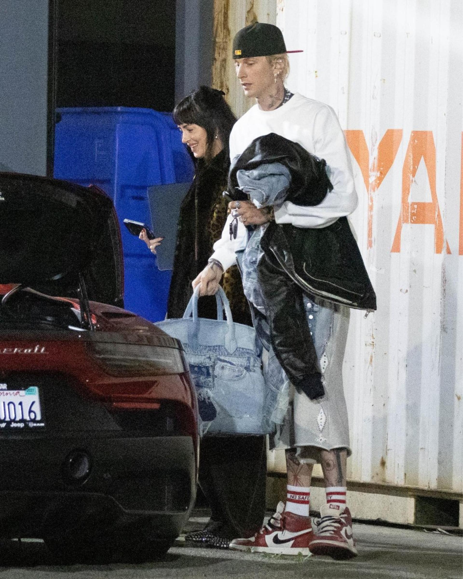 Dakota Johnson and Machine Gun Kelly seen leaving studio together late ...