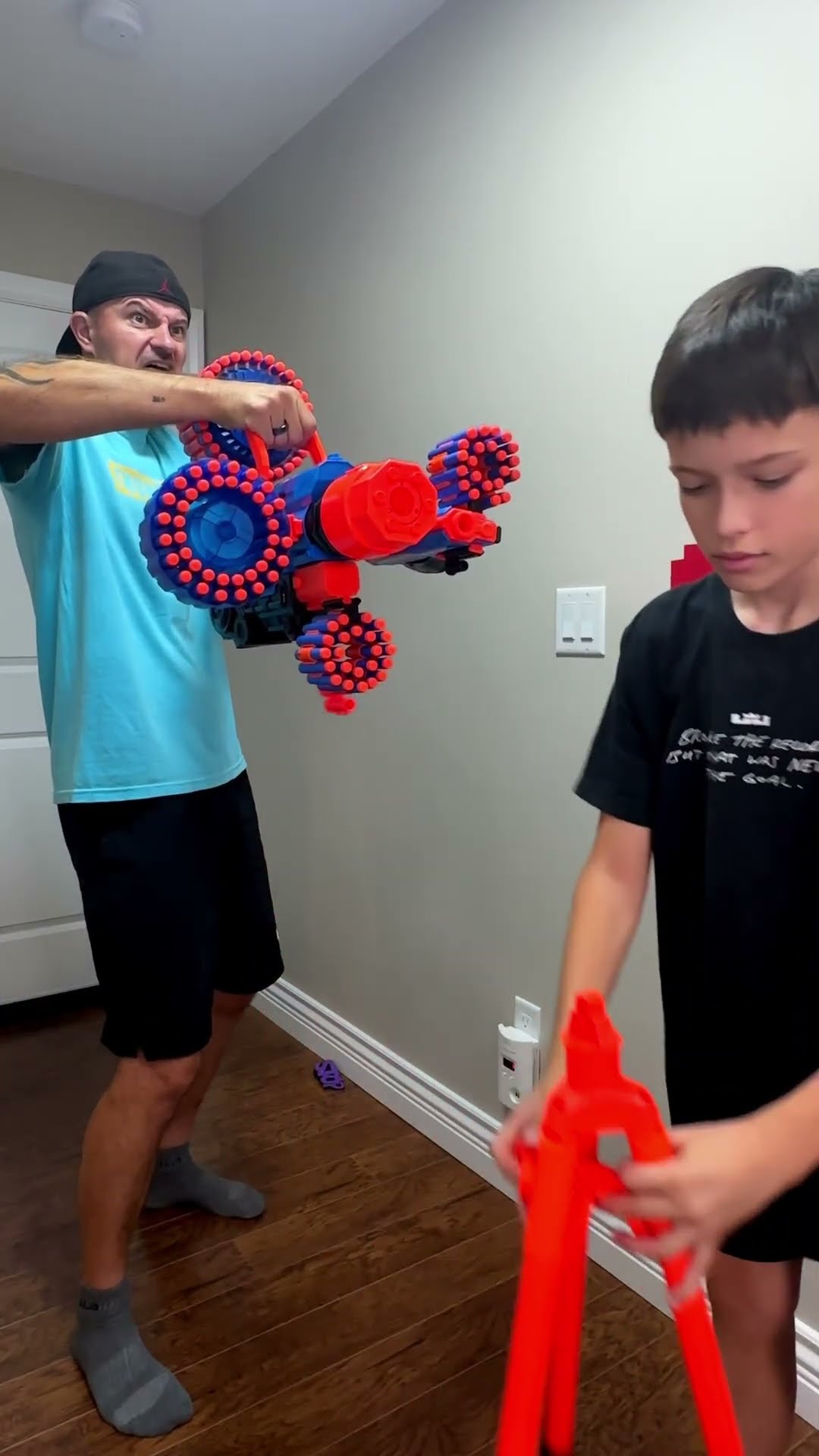 Epic Nerf prank: How a timeout turned the tables! 🤣
