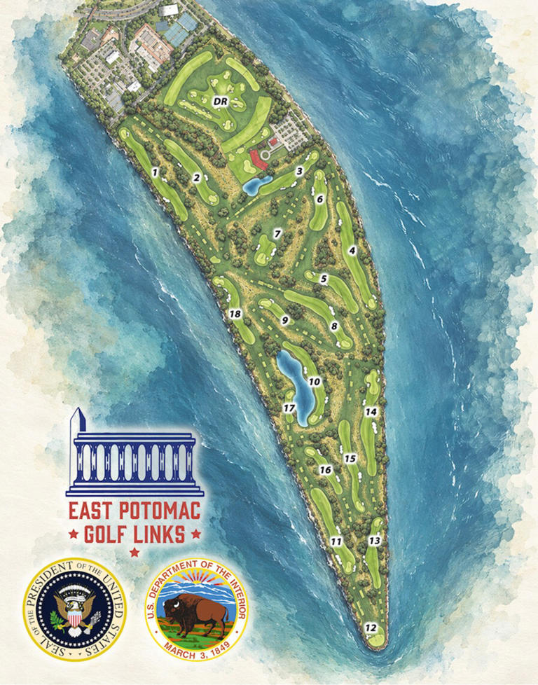 Trump unveils 15-month plan to renovate historic DC golf course