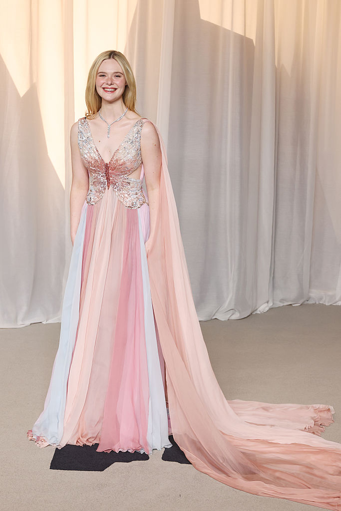 Elle Fanning embraces fairy-tale glamour in custom Valentino at the ...