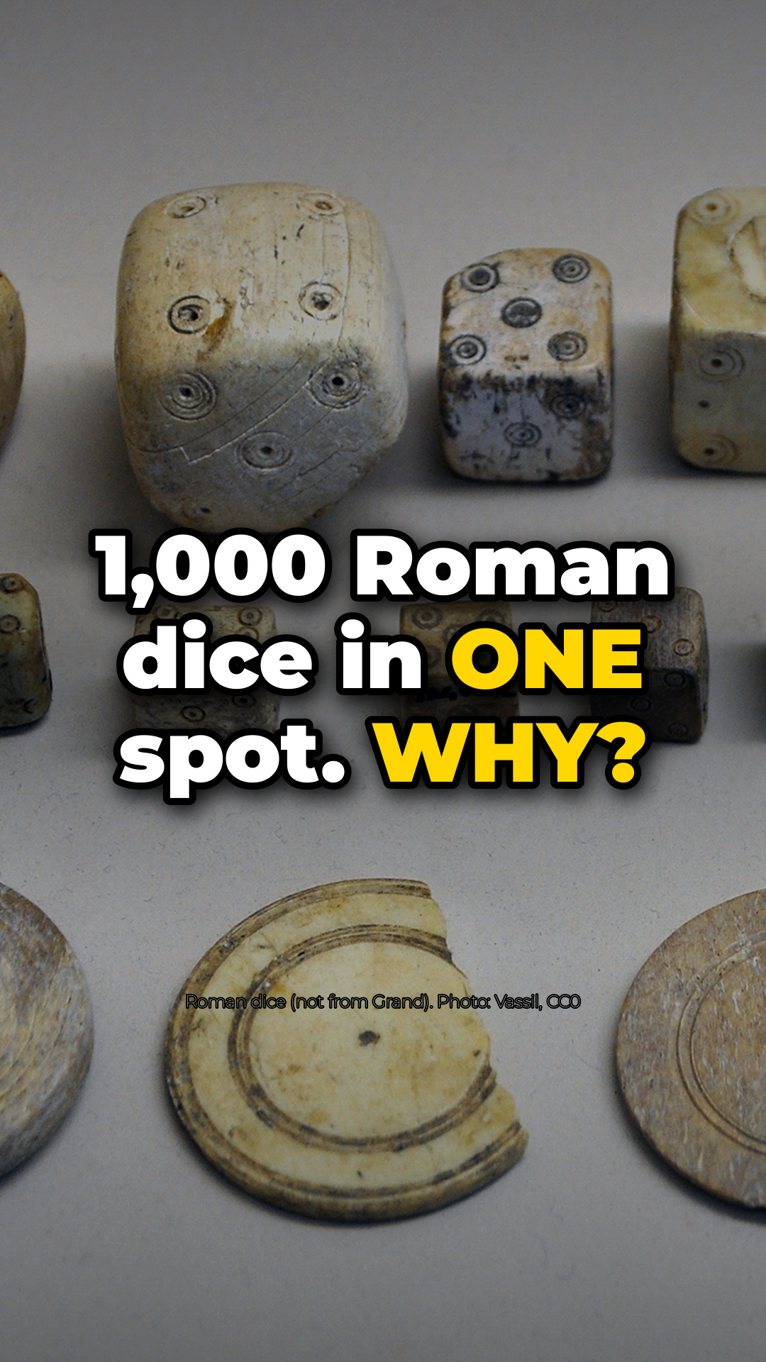 1,000 Roman dice found in one spot. Why? 🎲