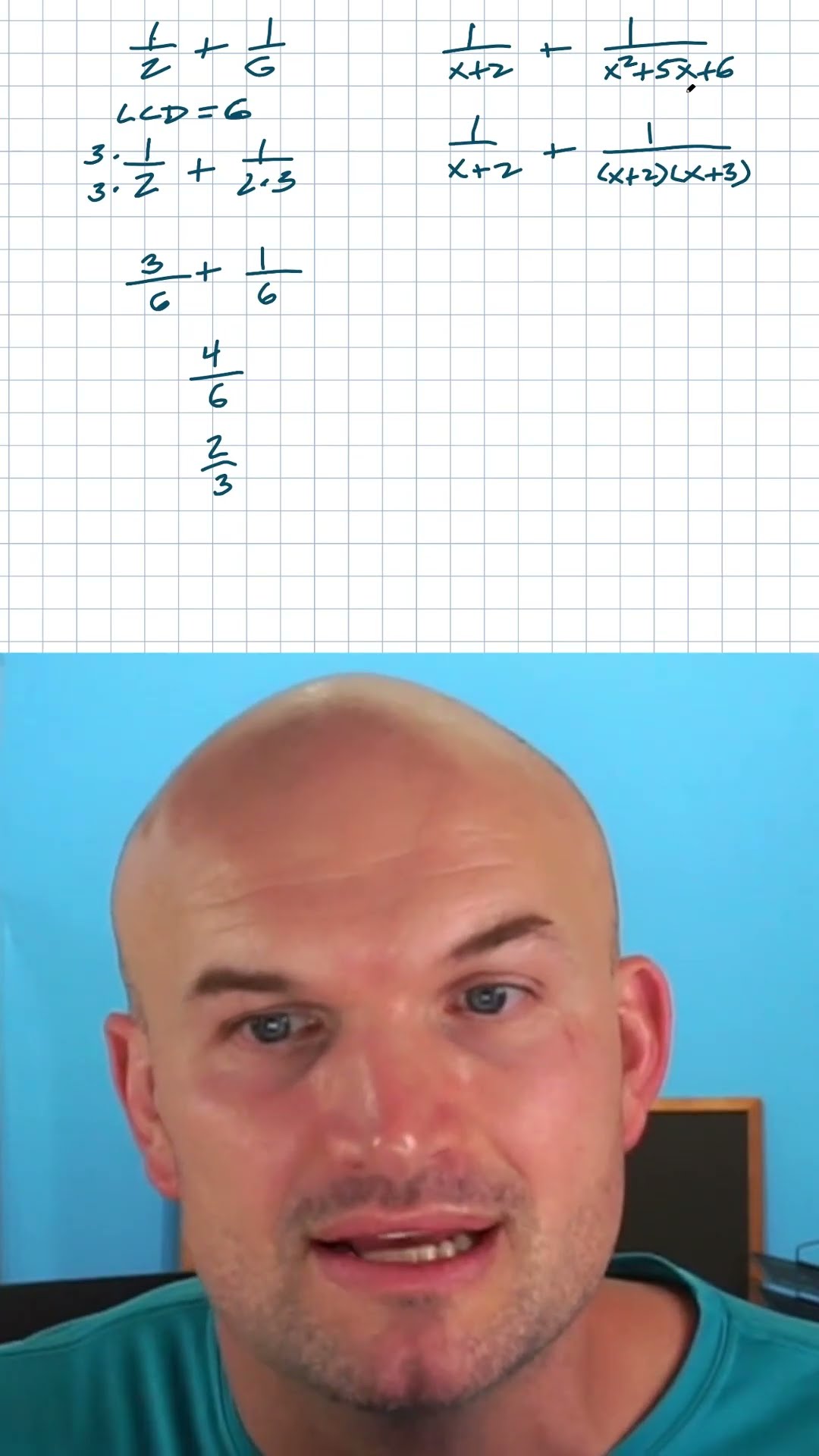 How to find the LCD and add rational expressions #algebra #maths