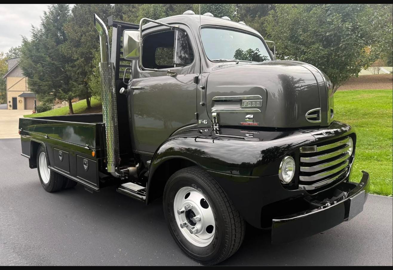 Cummins turbodiesel powers this custom 1949 Ford F-6 COE tractor hauler ...
