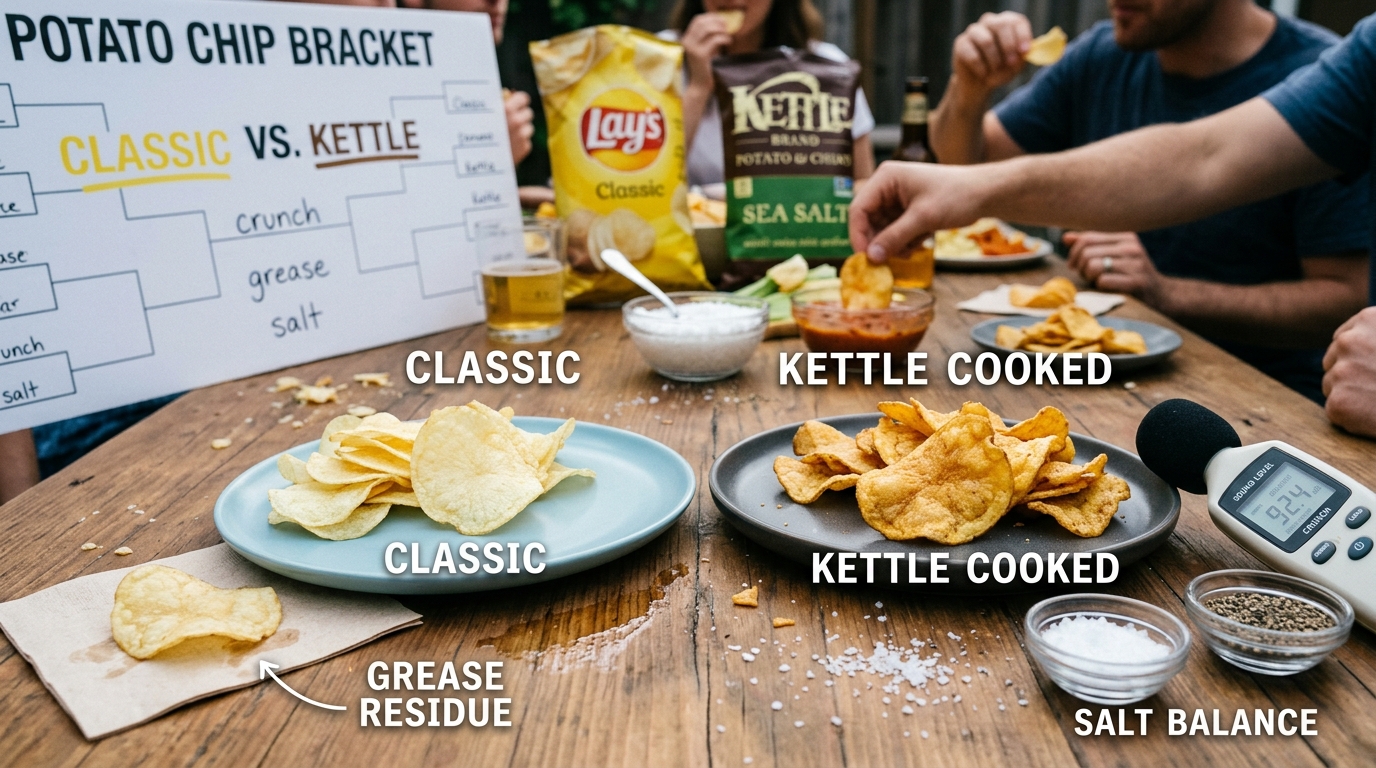 The great potato chip bracket: Classic vs. kettle cooked