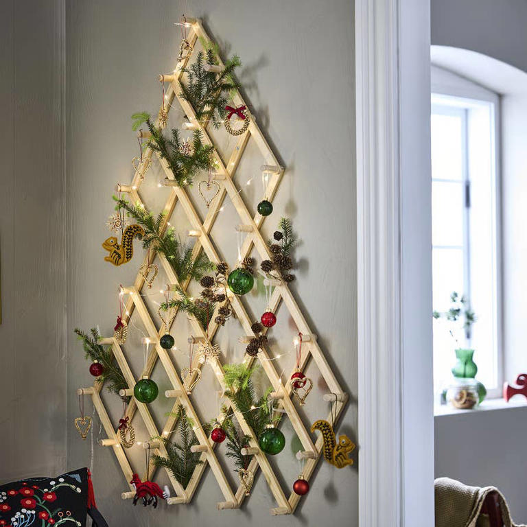 IKEA's $25 wall-mounted Christmas tree saves space for small homes