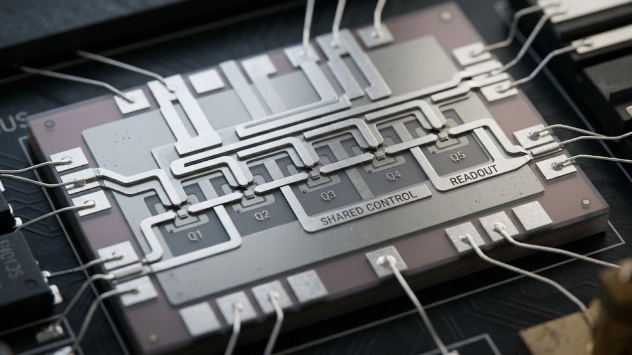 Advancement in computing: Controlling five quantum bits with a single line