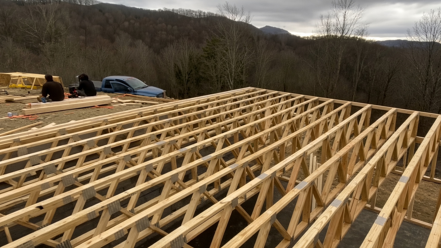 Ready for the trusses! House build day 11