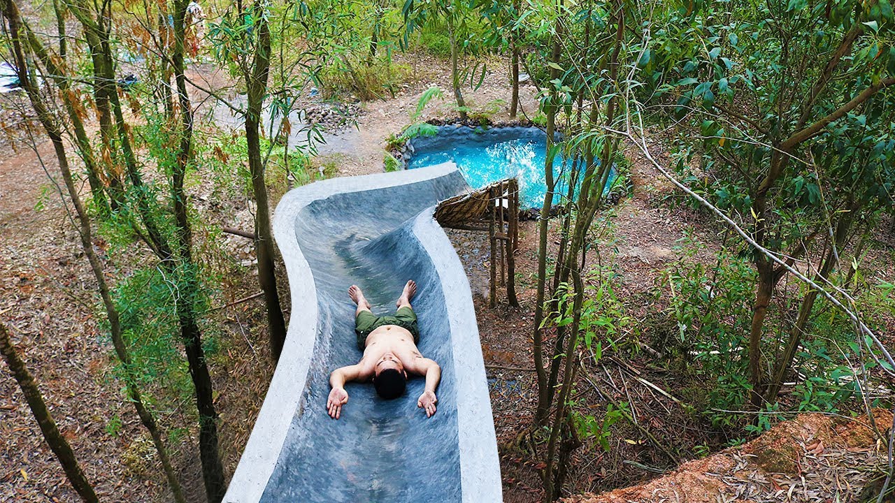 Build water slide on cliff