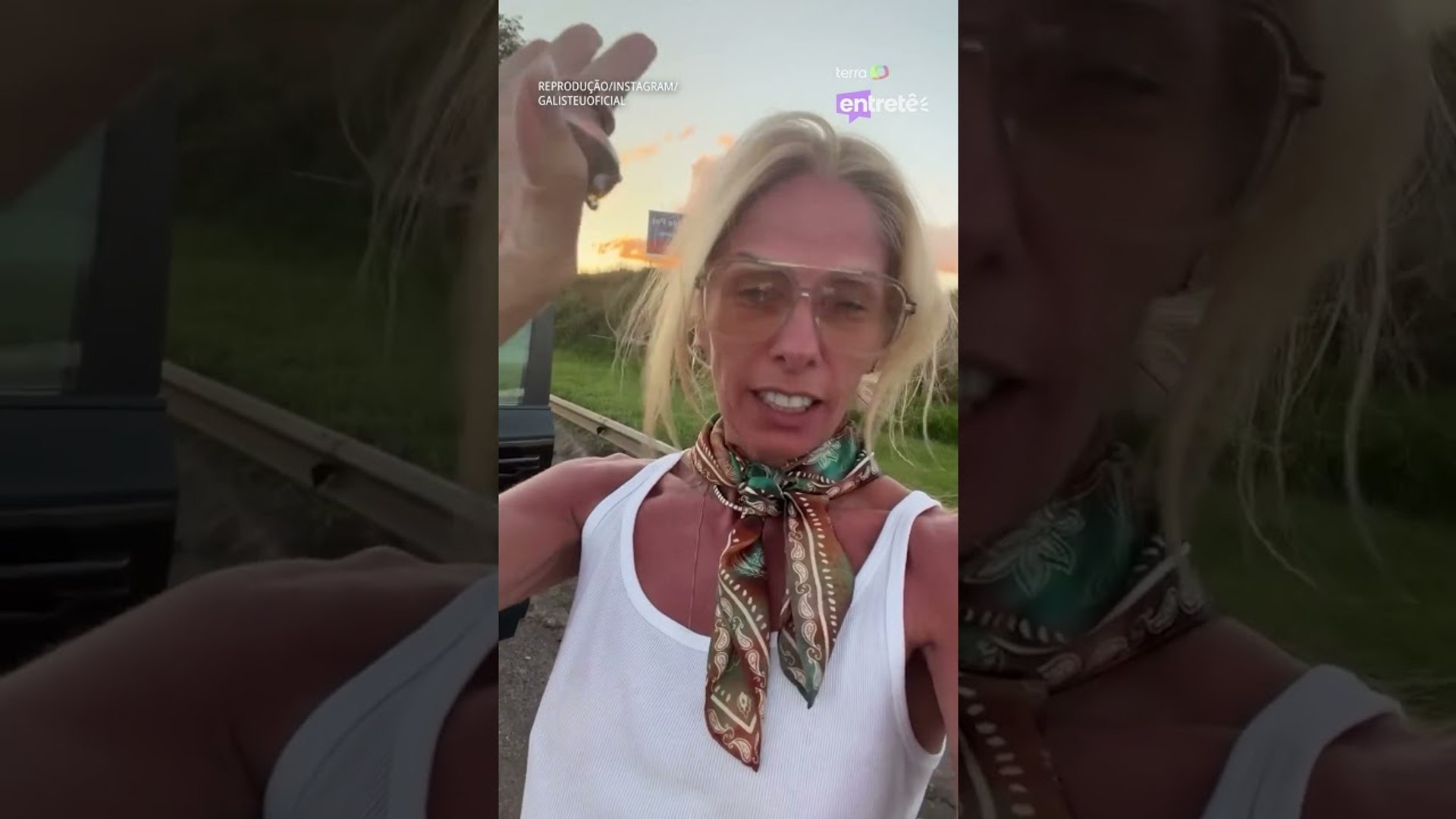 Adriane Galisteu passa sufoco na estrada antes de entrar ao vivo e se ...
