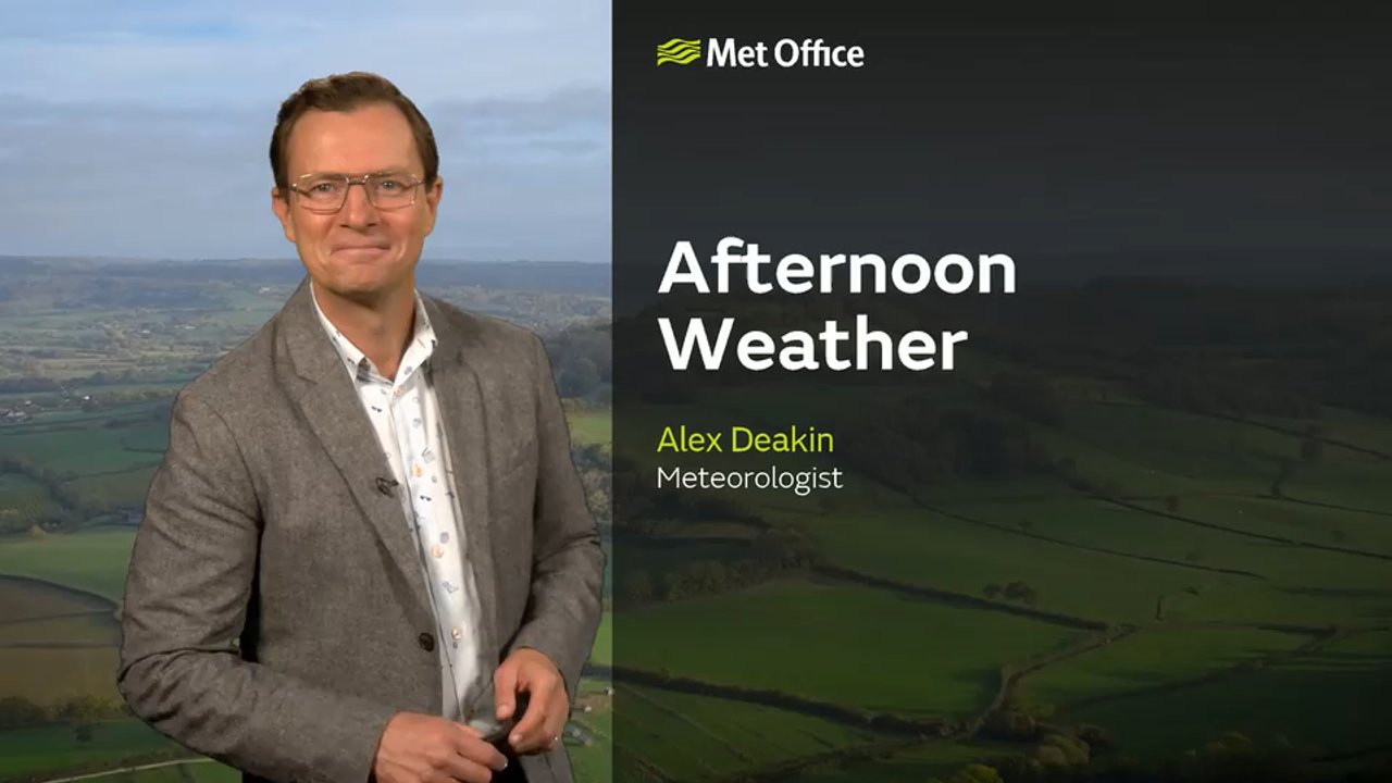 Met Office Monday afternoon weather forecast 05/10/2026