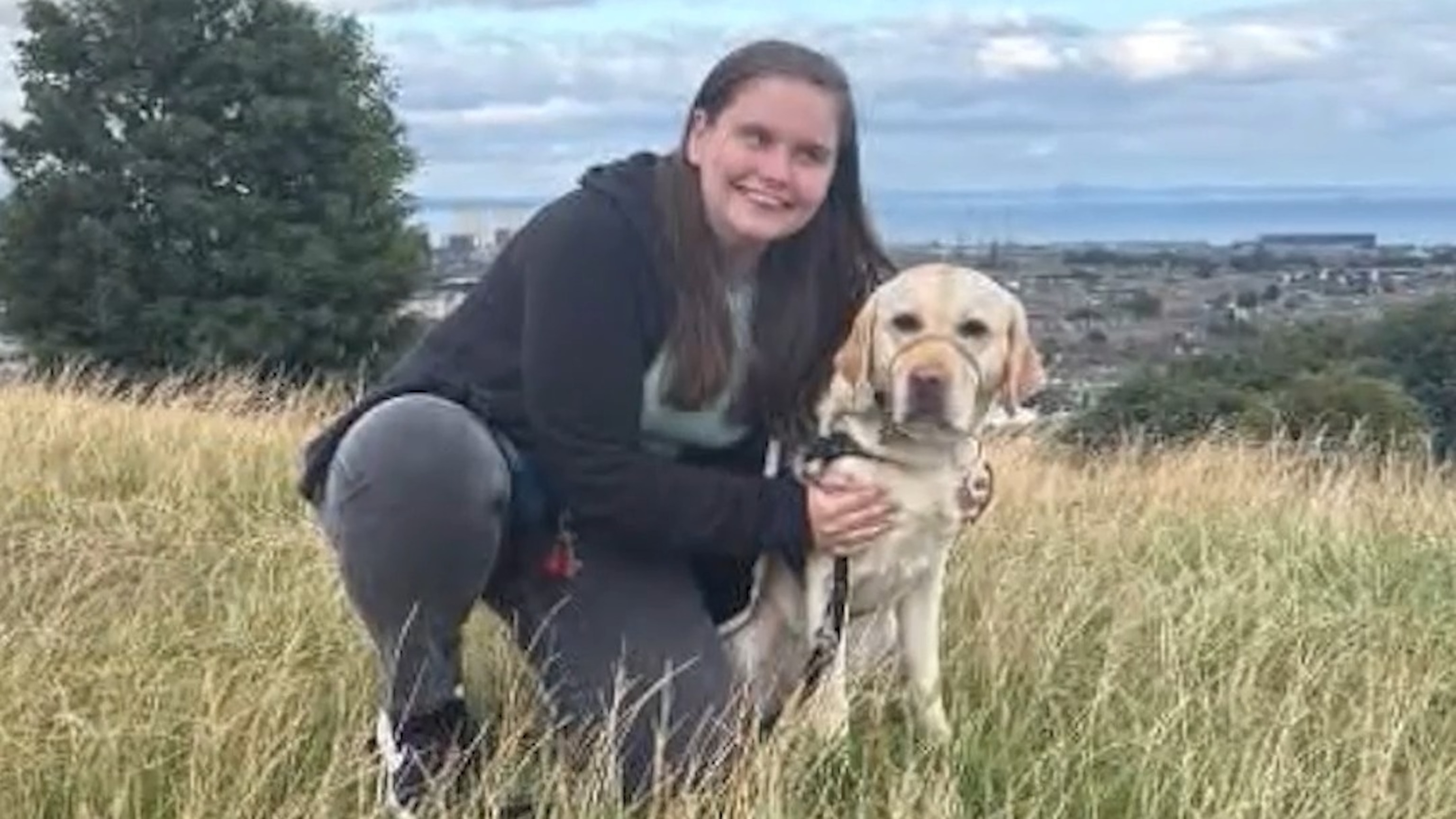 Student who is blind enjoys adventures in Scotland with guide dog