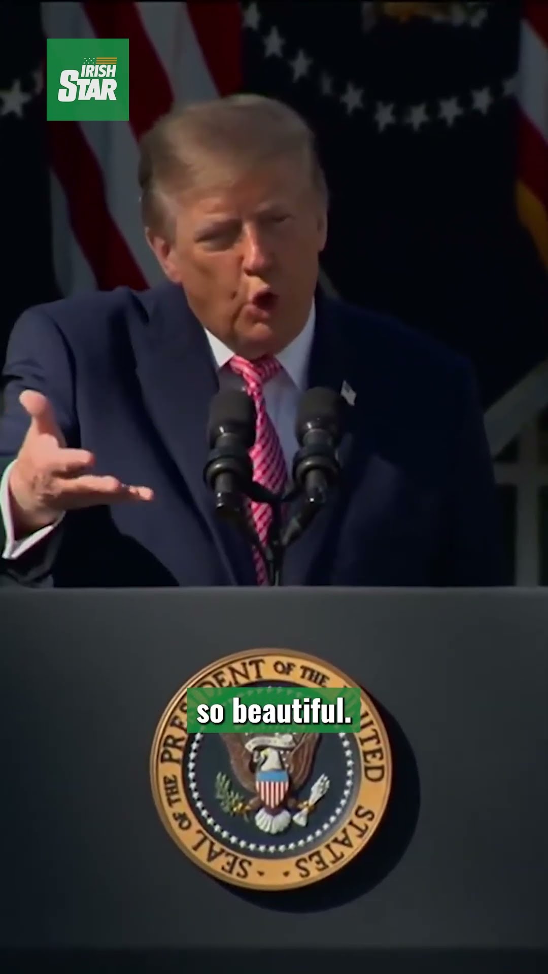 Donald Trump praises Melania's accomplishments and the White House lawn