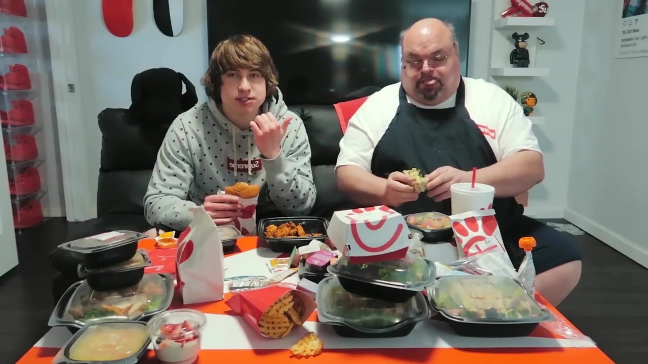 Matthew Beem and Uncle Dave try to finish the entire Chick-fil-A menu
