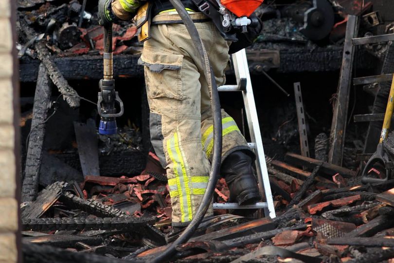 Seven pictures show scene as fire crews tackle Sheffield garage blaze