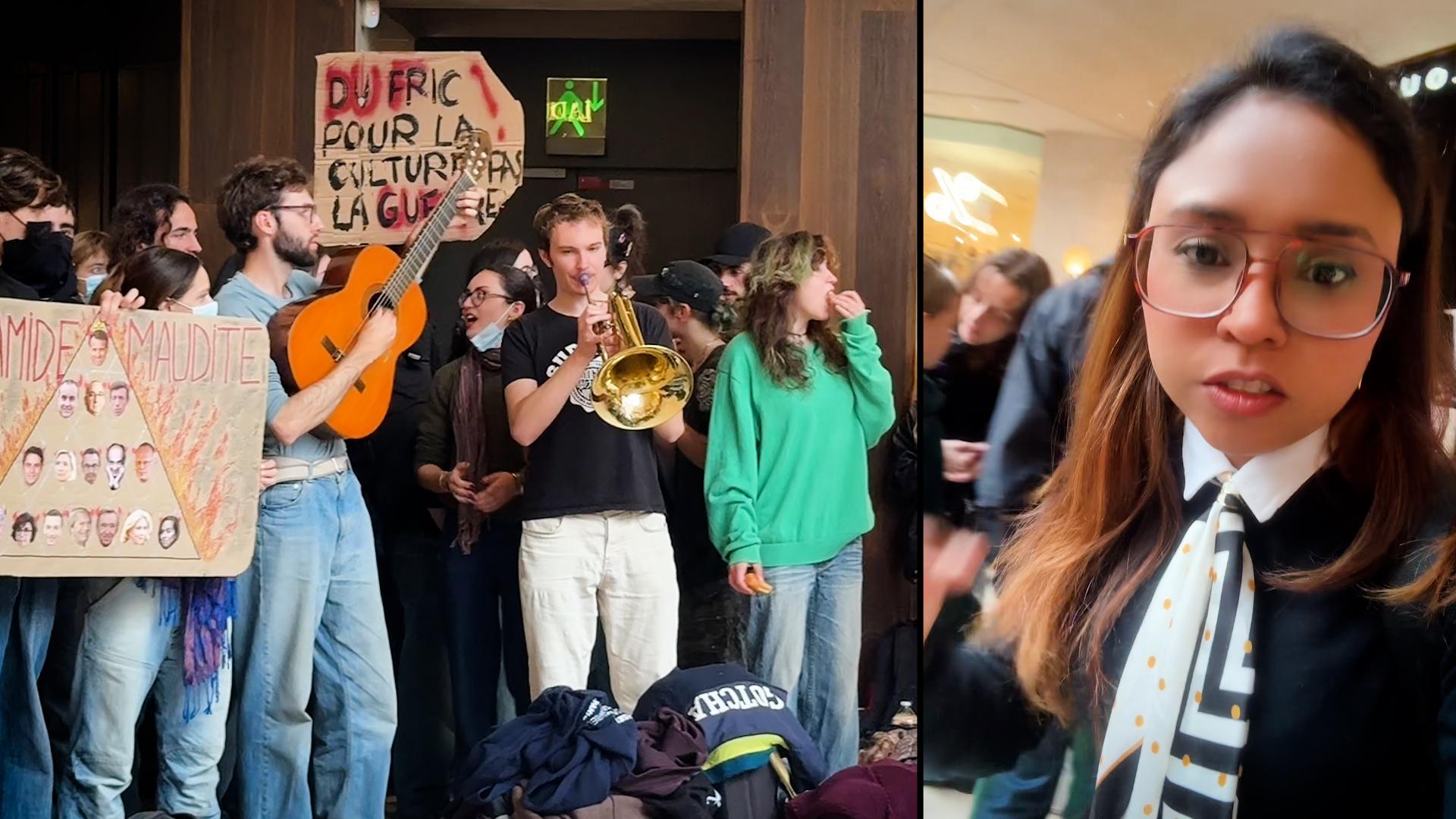 Le blocage du Louvre par des étudiants en arts a provoqué la ...
