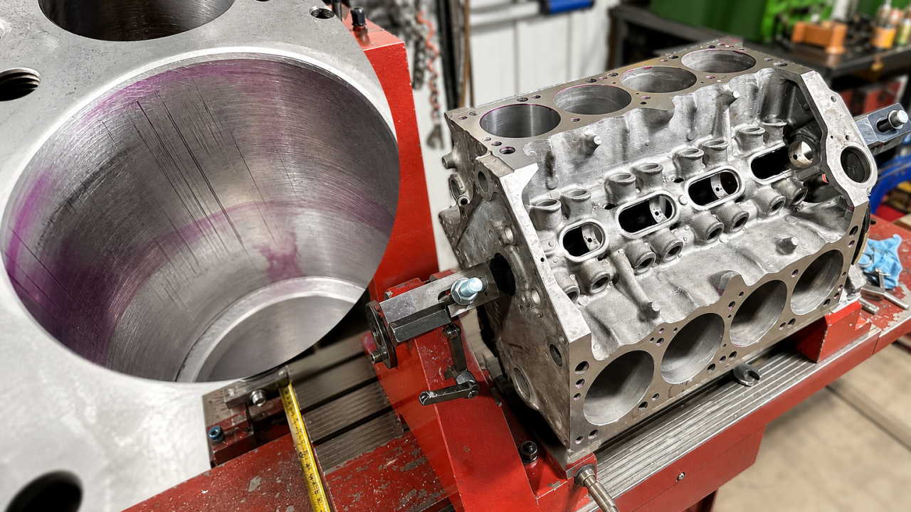 A 55-year-old Mopar 340 block was 25 thousandths off square