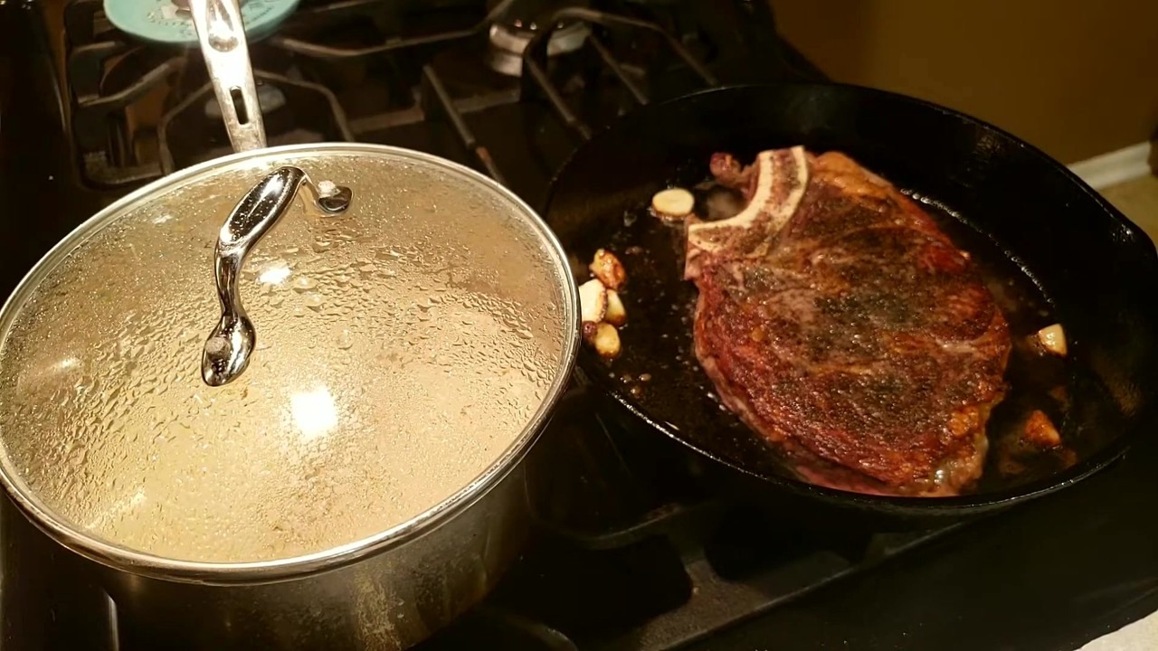 Cast iron ribeye done the right way