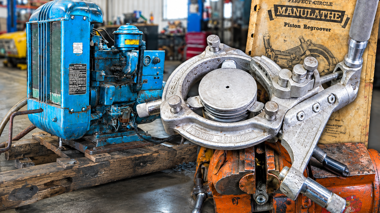 A 60-year-old hand tool saved this 1946 generator engine's worn pistons