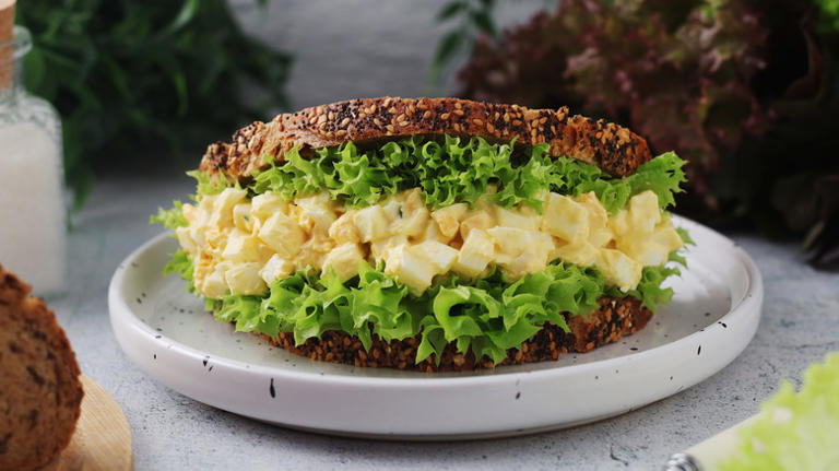Make egg salad Greek style for triple the flavor