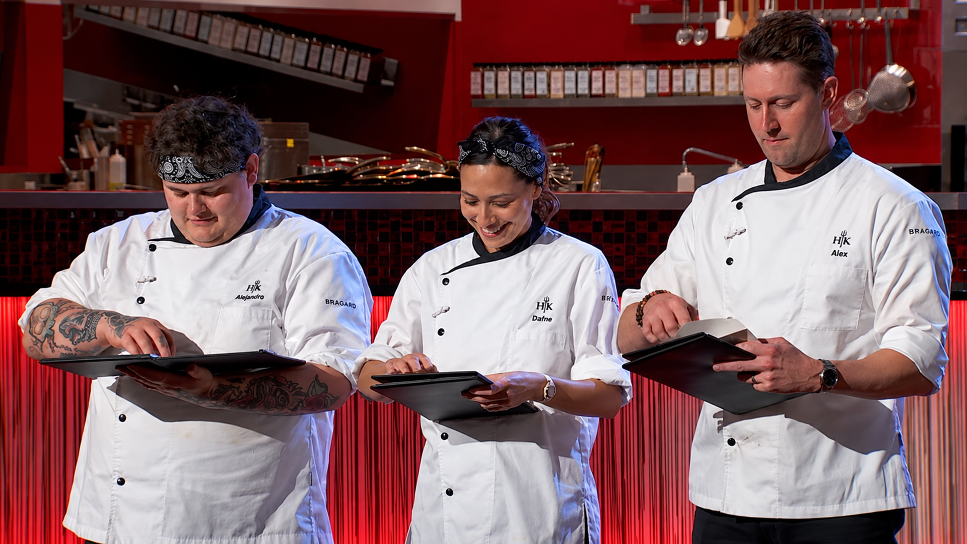 Final three chefs plan finale menus with Chef Ramsay’s sous chefs