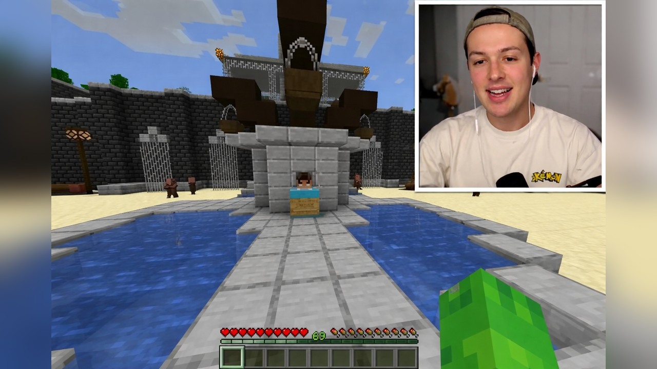 A Minecraft player opens a Demon Slayer zoo with custom exhibits