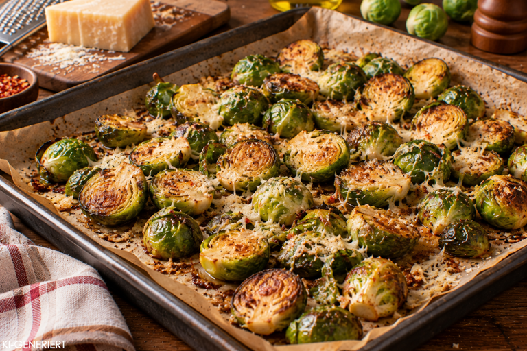 Rezept für Rosenkohl mit Parmesan aus dem Ofen: würzig und in 20 ...