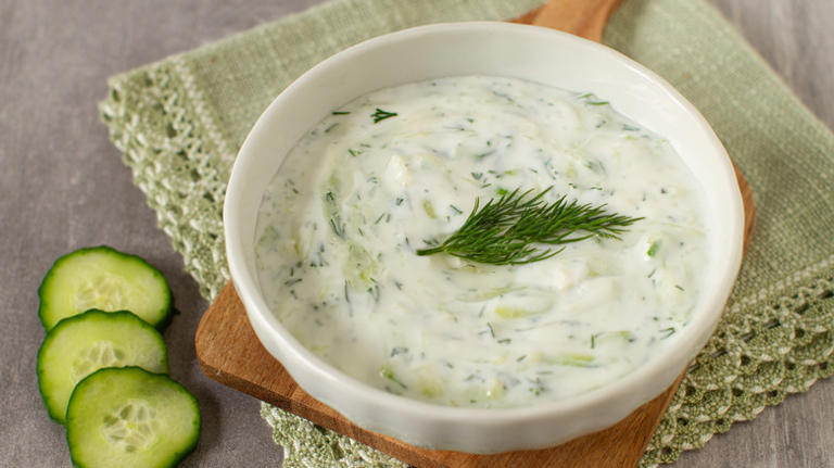 Make egg salad Greek style for triple the flavor