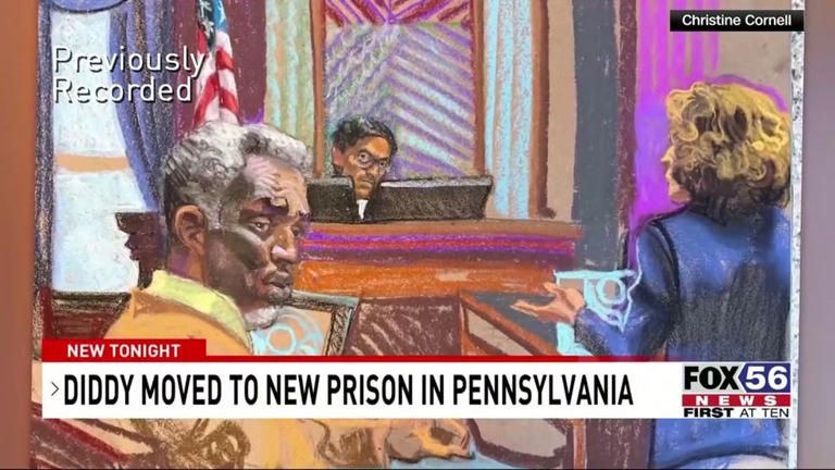 Sean 'Diddy' Combs transferred to federal prison near Williamsport