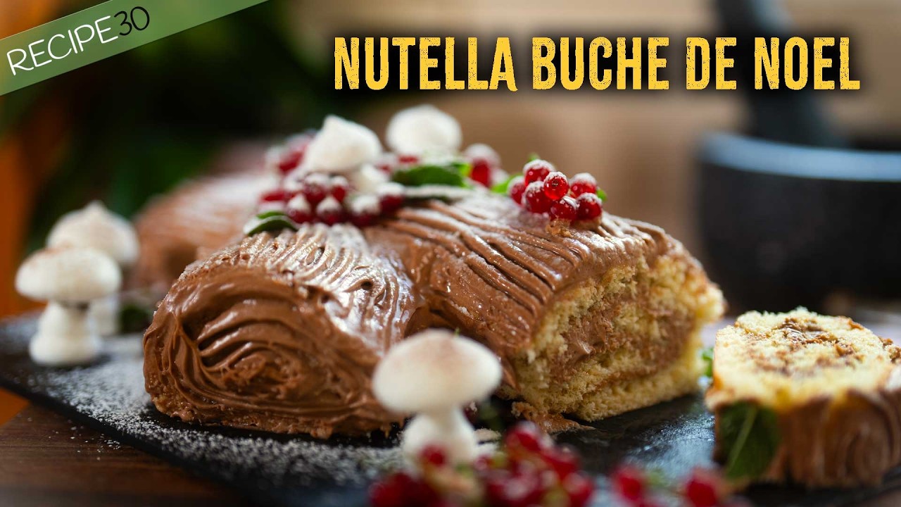 Impress your guests with this easy yule log cake