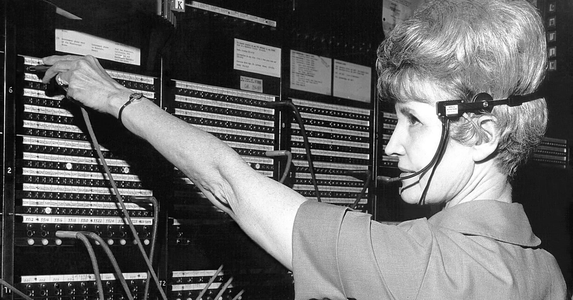 Women may be at greater risk of AI job losses. Telephone switch ...