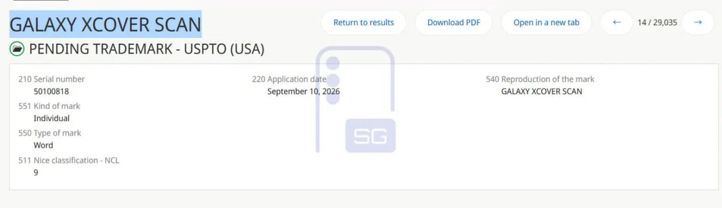 Samsung may add an RFID reader to the upcoming Galaxy XCover Scan