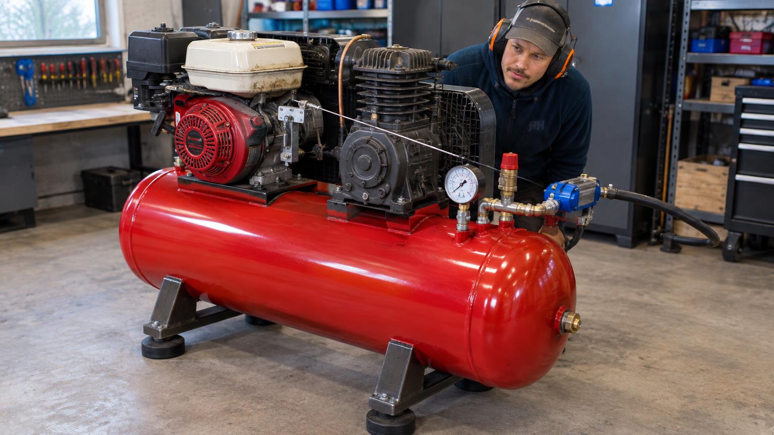 Gas-powered air compressor gets a replacement tank and working ...