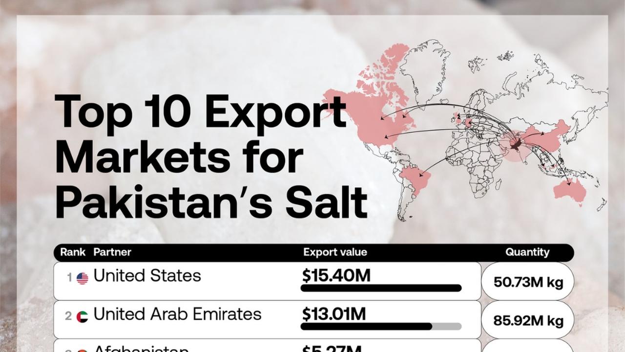 US tops Pakistan’s salt export markets by value