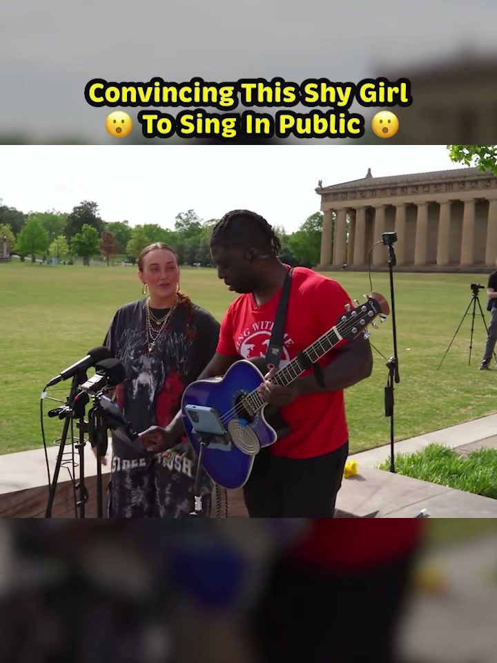 Convincing this shy girl to sing in public